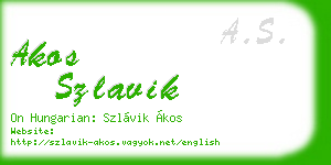 akos szlavik business card